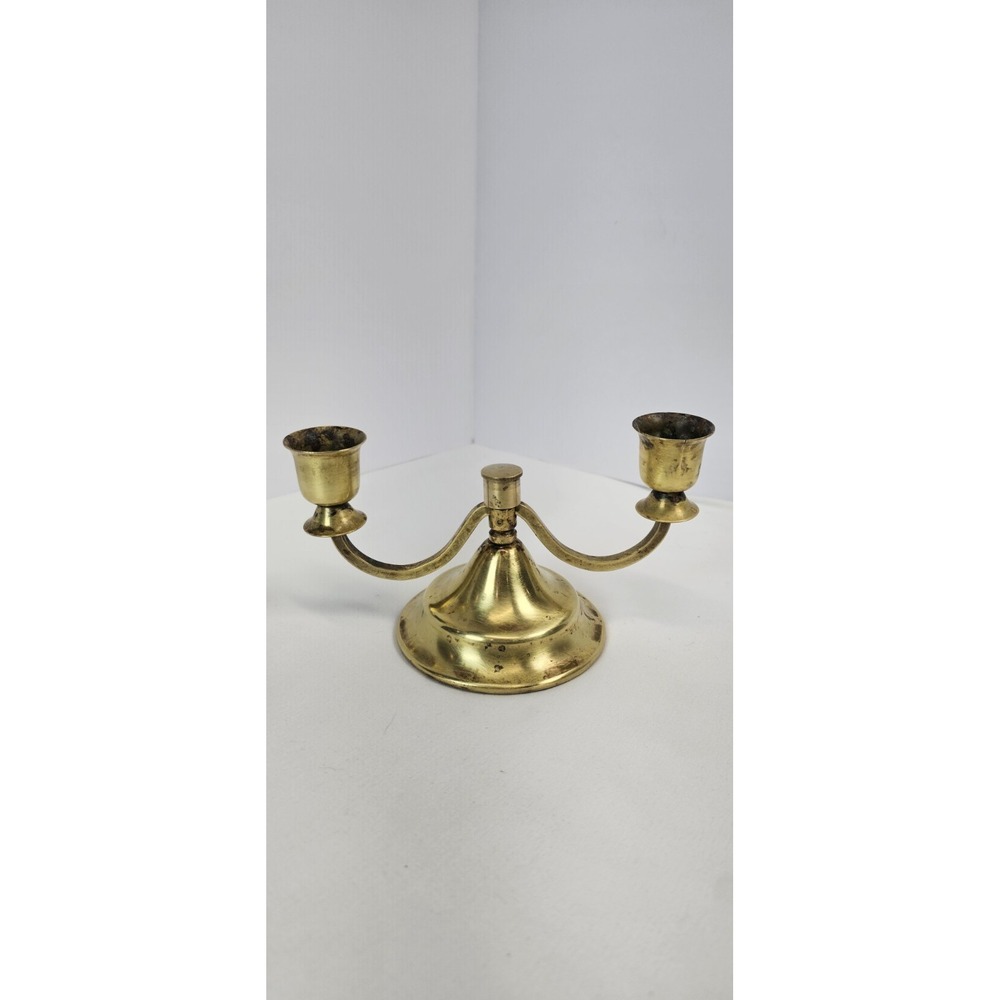 Vintage Pair‎ Solid Brass Taper Candlestick Holders - 8 Inch - Rustic Decor